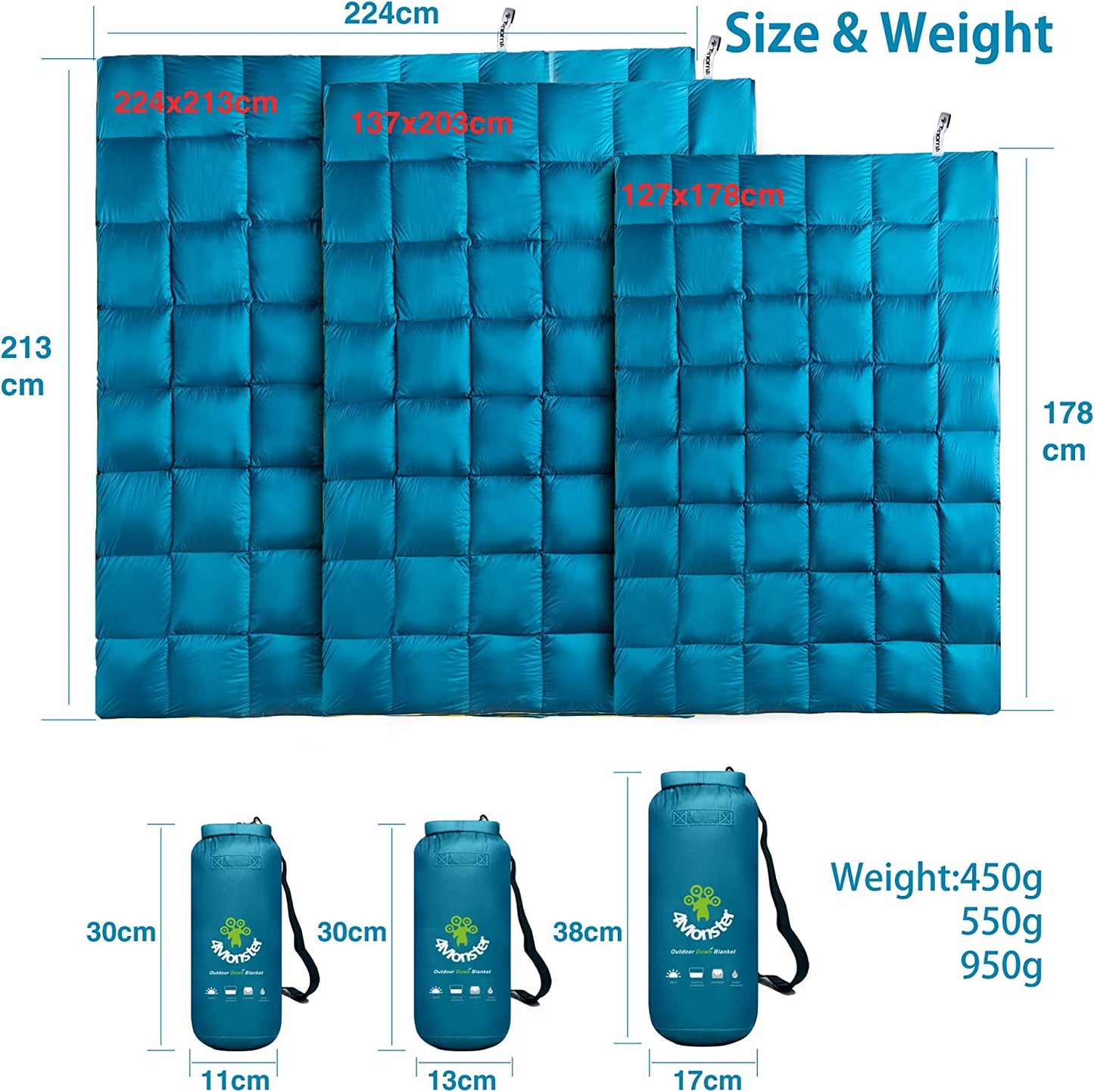 4Monster Down Blanket lightweight