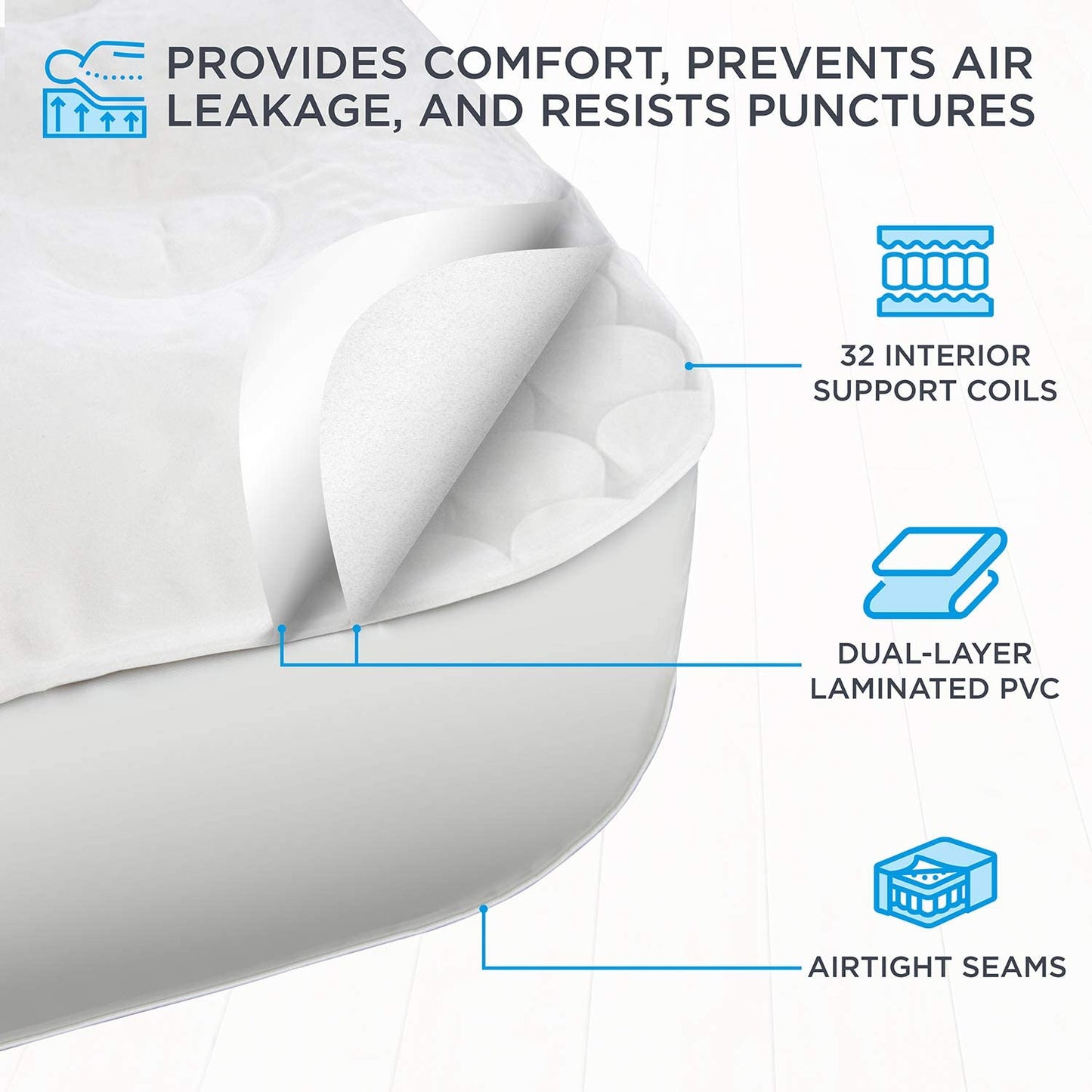 Ivation EZ-Bed (Twin) Air Mattress with Deflate Defender™ Technology