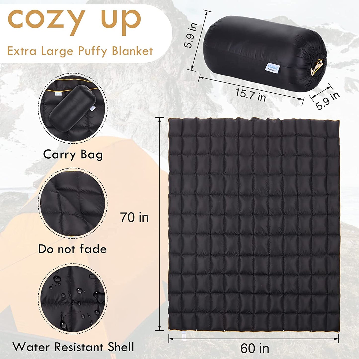 Lvkiss Down Camping Blanket