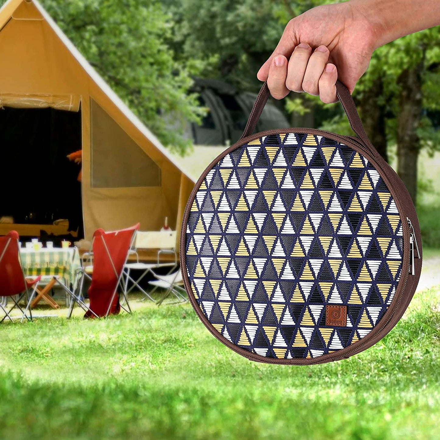 Odoland Camping Cutlery Set with Portable Pouch Case