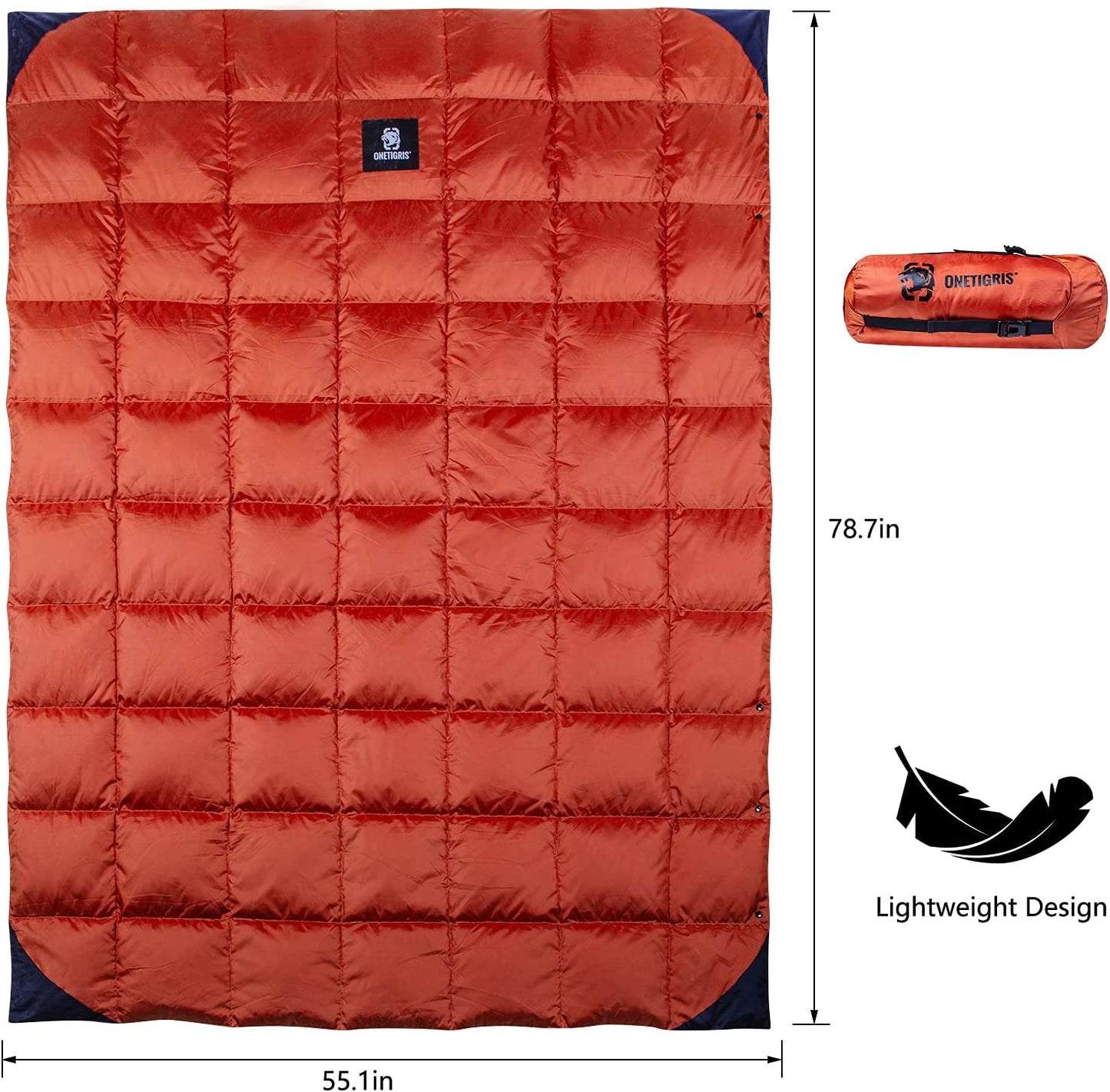OneTigris Down Camping Blanket for Cold Weather