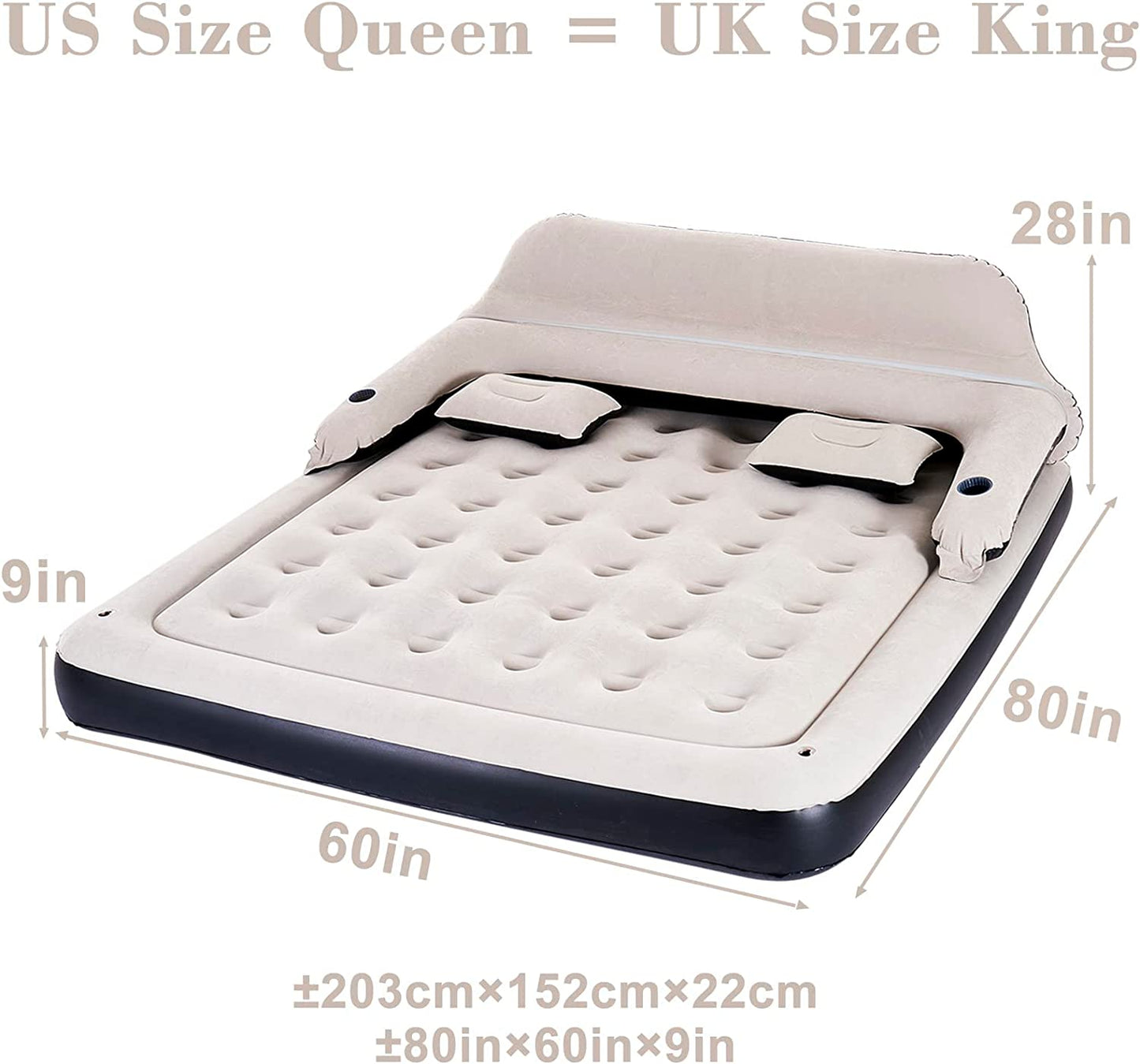 RAPTAVIS Queen Size Air Sofa Bed Blow Up Mattress