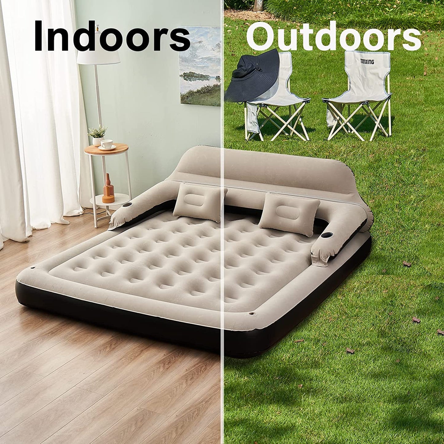 RAPTAVIS Queen Size Air Sofa Bed Blow Up Mattress