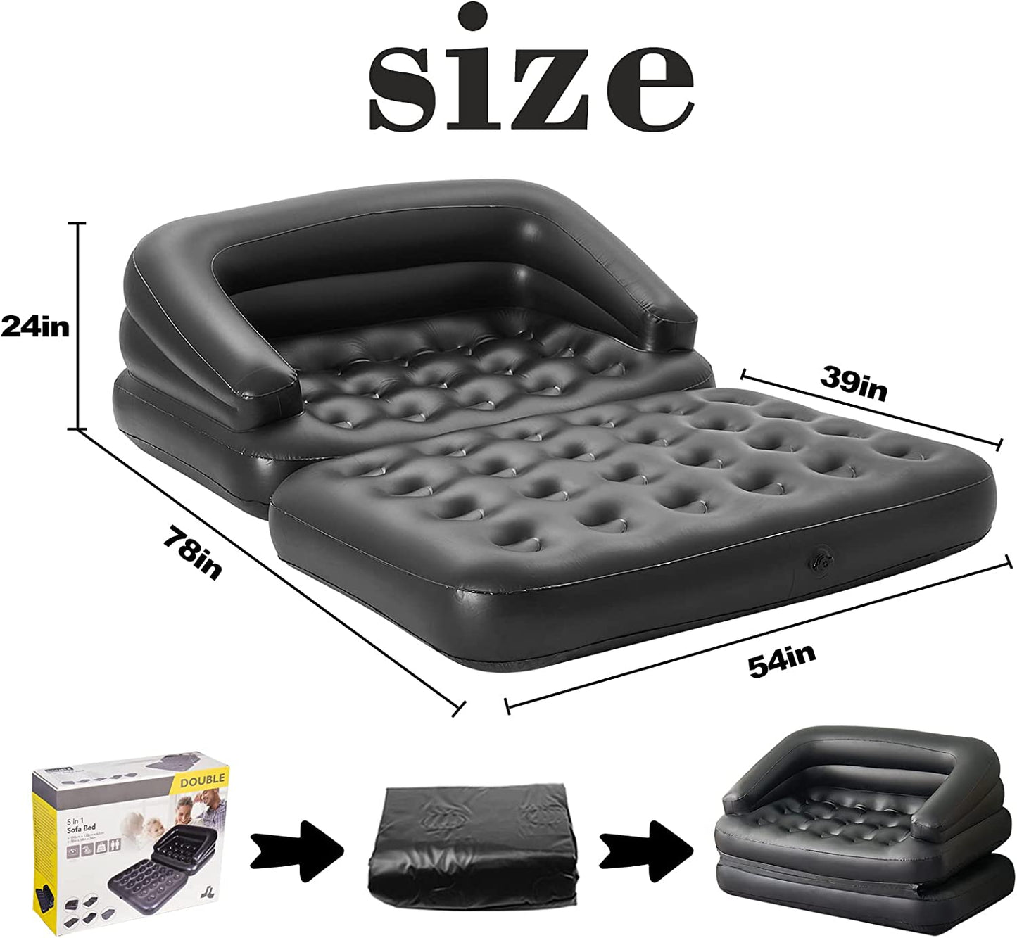 RAPTAVIS Inflatable Sofa Bed