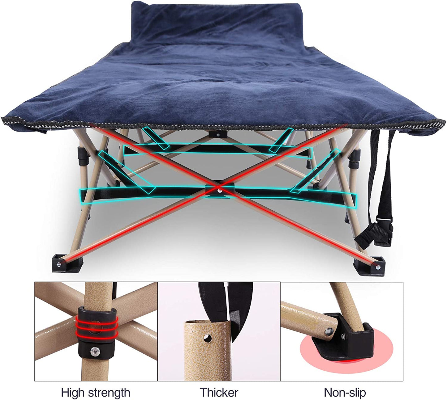 REDCAMP Folding Camping Beds for adults with Mattress