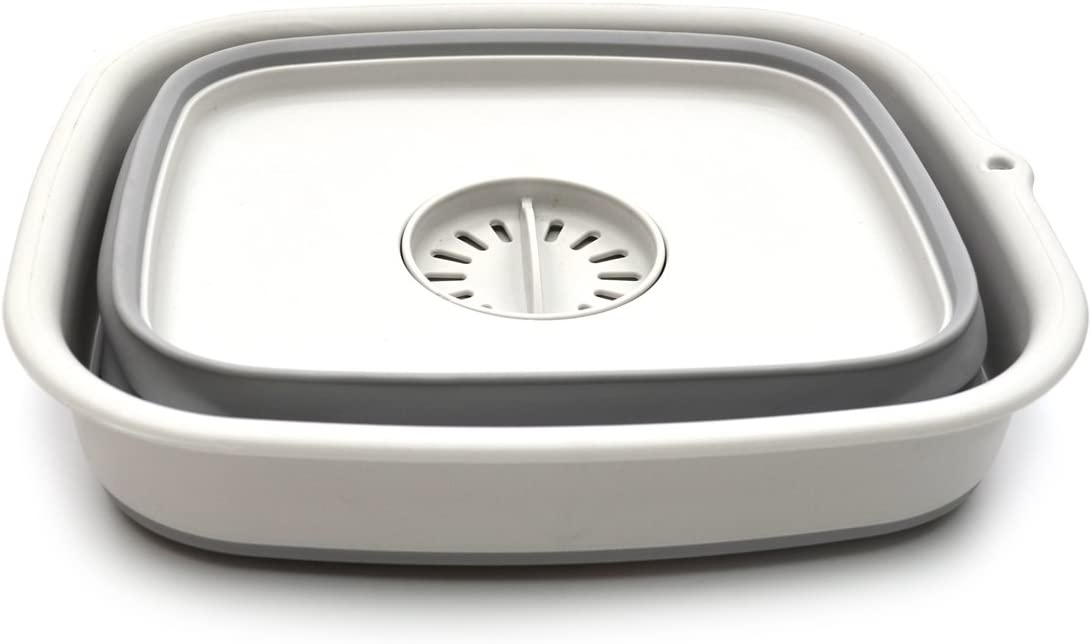SAMMART 9.1L Collapsible Dishpan with Draining Plug