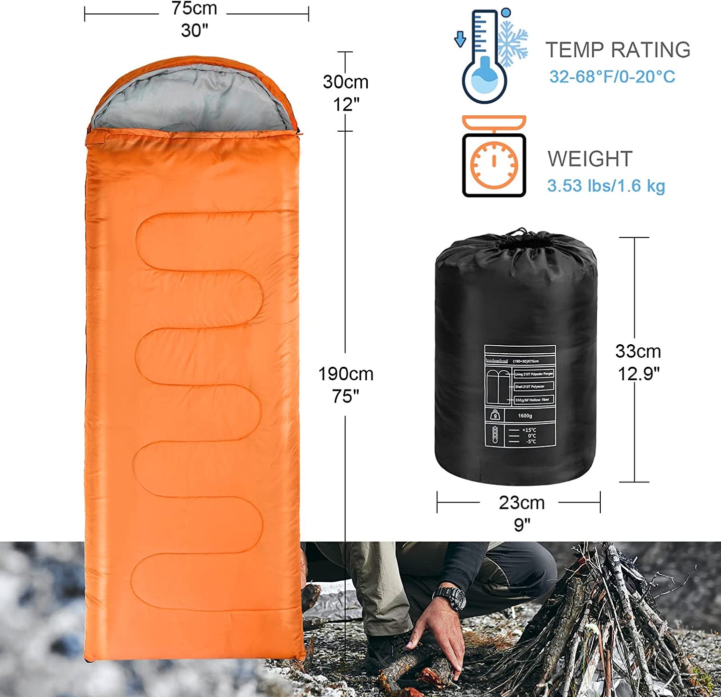 LAMA 2.2kg Adults Sleeping Bag