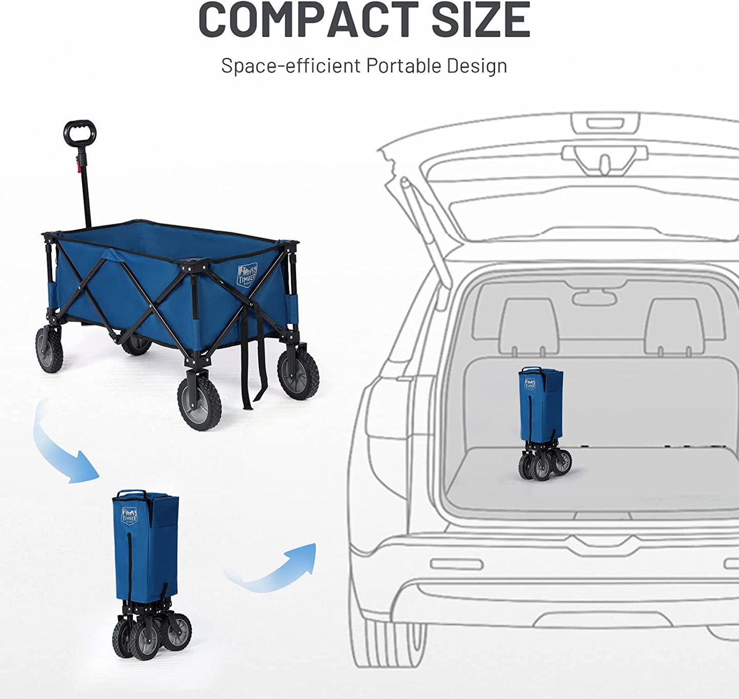 Timber Ridge Folding Trolley on Wheels
