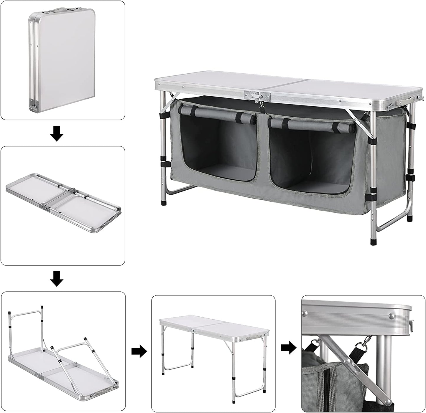WOLTU Folding Camping Cupboard