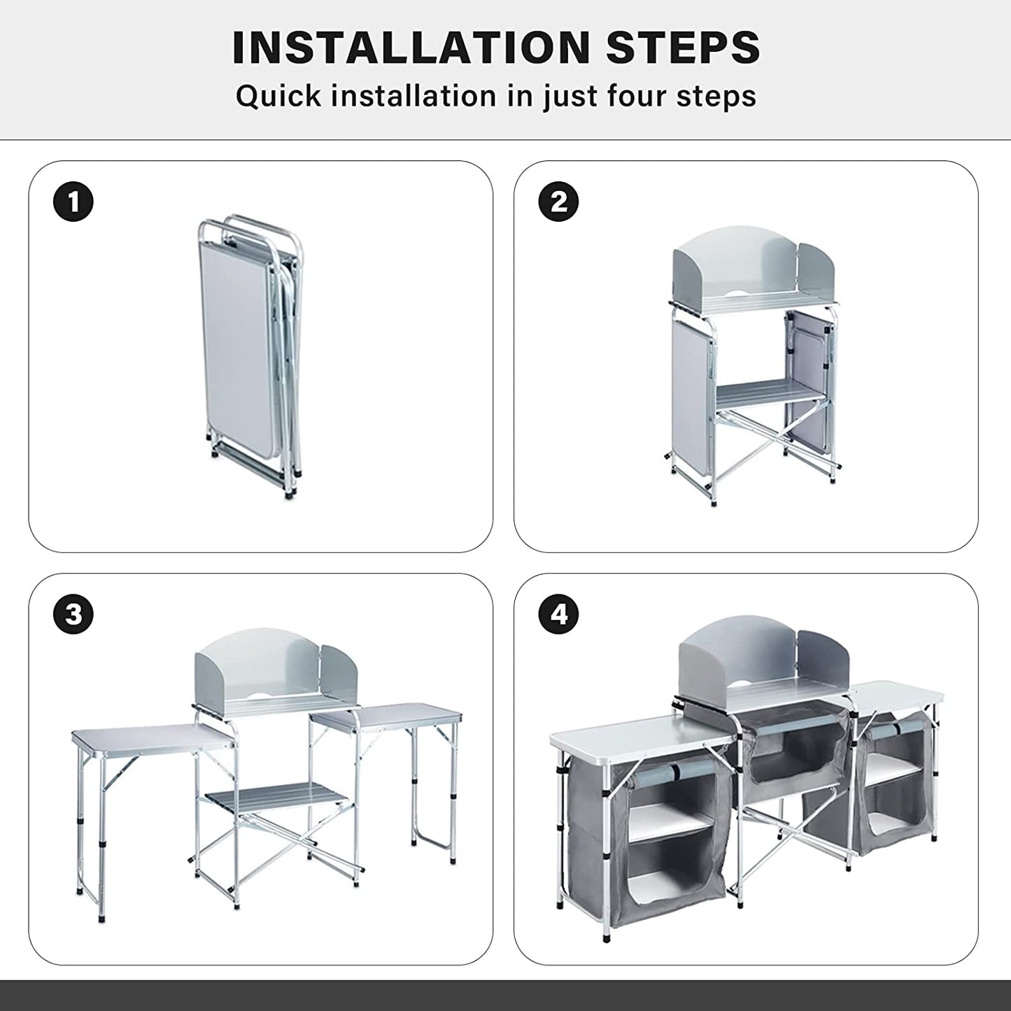 Warmiehomy Folding Camping Storage Cupboard