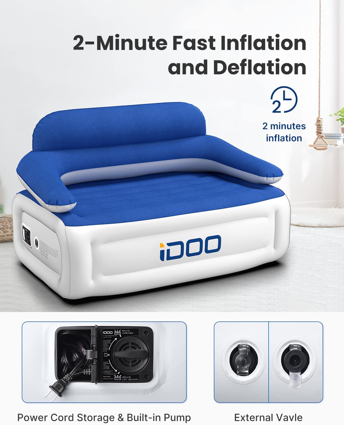 iDOO Inflatable Sofa with Backrest