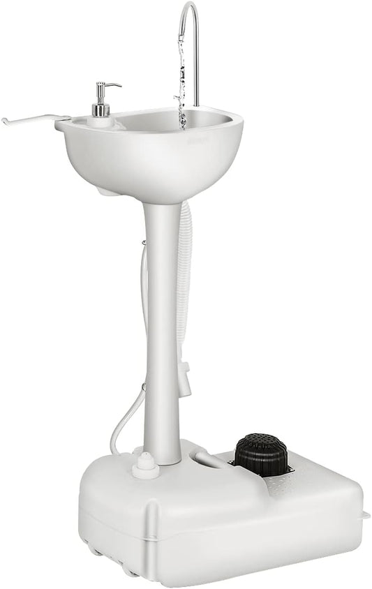COSTWAY Portable Camping Sink, 17L Water Capacity
