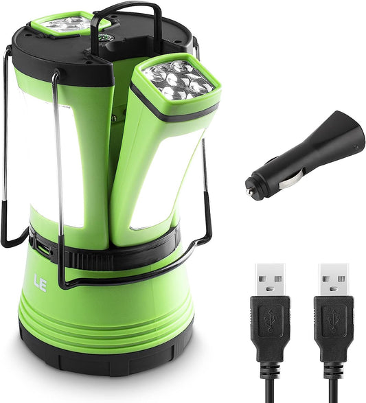 LE 3 in 1 Camping Lantern with 2 Detachable Torches