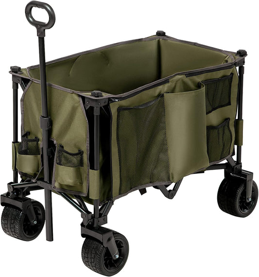 Outsunny Folding Garden Trolley on Wheels