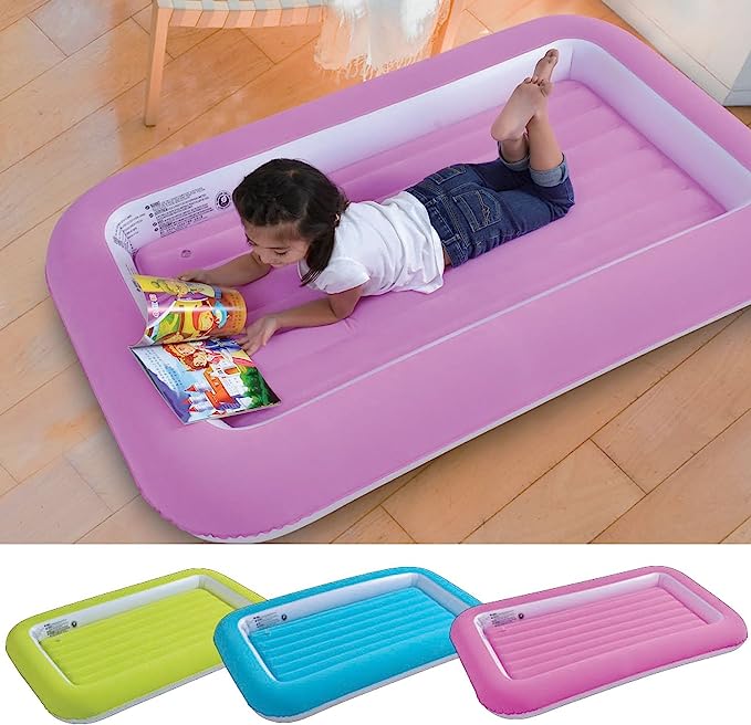 Parkland® Kid's Children's Inflatable Safety Flocked Kiddy Airbed