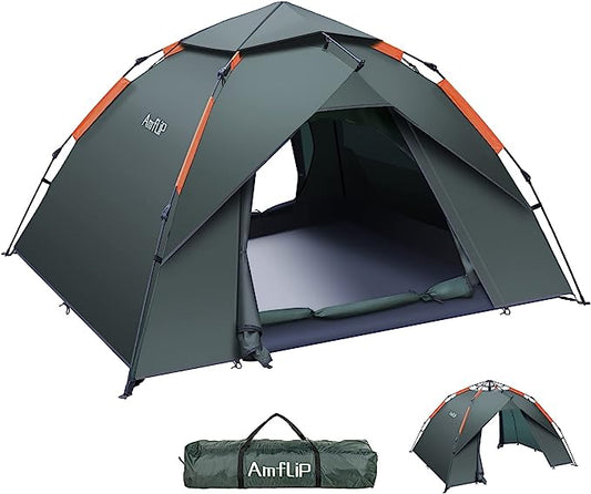 Amflip Camping Tent Automatic 3 Man Person